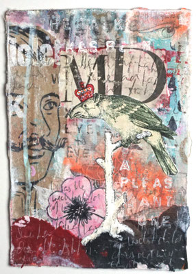 "It was a pleasant talk", ca. 27 x 19 cm auf Leinwand