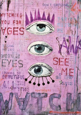 "Global Eyes", 155 x 110 cm auf Leinwand 