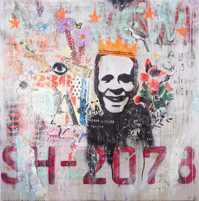 "The King is on his way", 115 x 115 cm auf Leinwand
