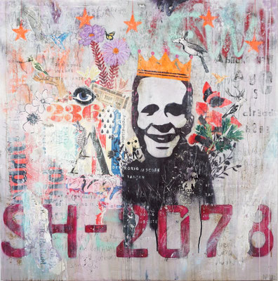 "The King is on his way", 115 x 115 cm auf Leinwand