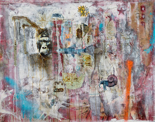 "Don´t ape the Ape!", 100 x 140 cm auf Leinwand