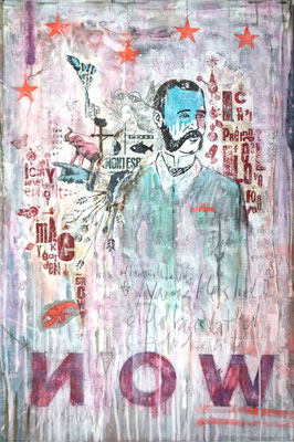 "Carrying the elephant", 150 x 100 cm auf Leinwand