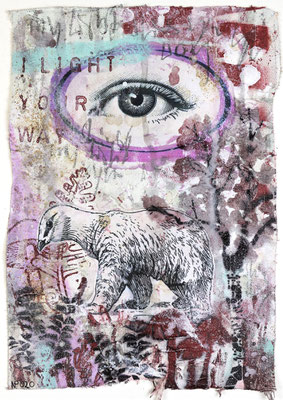 "I light up your way", ca. 27 x 19 cm auf Leinwand
