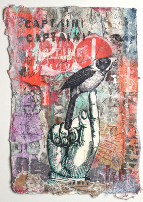 "Captain! Captain!", ca. 27 x 19 cm auf Leinwand