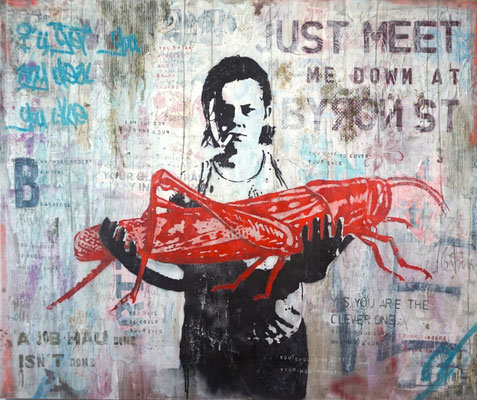 "Meet me at Byron Street", 130 x 155 cm auf Leinwand