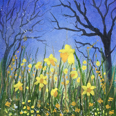 Daffodils 5x5in