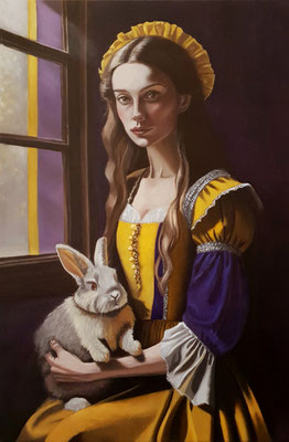 Heute Nicht! 40x60cm, 2024, Mut heißt, die Angst ins Licht zu holen, erst dort kann sie ihren Schrecken verlieren.