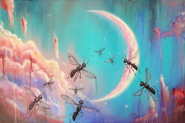 Balance, 60x40cm, Acryl auf Leinwand, 2025