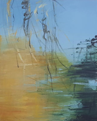 Waterworks - inside & outside V/1, 2021, acrylic on canvas, 50 x 40 cm