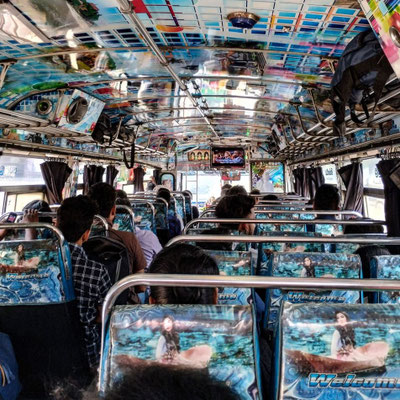 Bus fahren in Sri Lanka