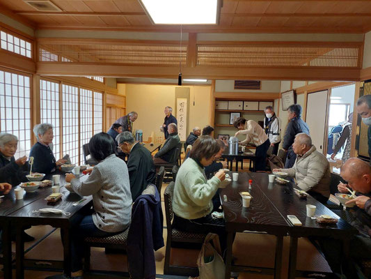 書院お斎会場の様子