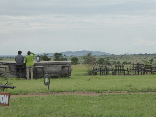 Ausblick von unserem Camp in der Serengeti...