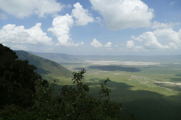 Blick vom Kraterrand des Ngorongoro-Kraters