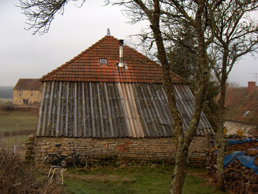 overdekt terras (aanbouw of houthok) voor