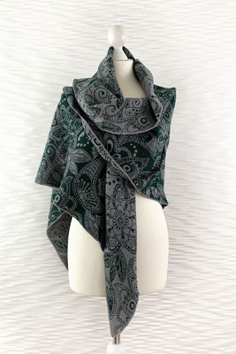 DREIECKTUCH · Tannengrün / Zinn