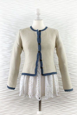 Tranchtenjacke ·· Creme/Taubenblau