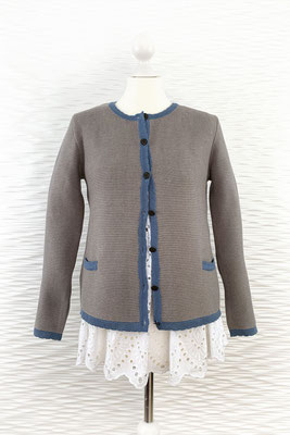 Trachtenjacke Kellerfalte · Kies mel./Taubenblau