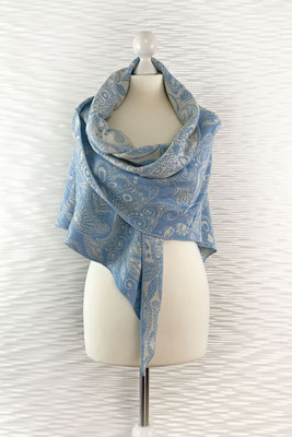 DREIECKTUCH · Aqua / Creme