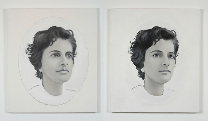 'Follower I, II' 70x60cm x2 oil on canvas, 2006-2009