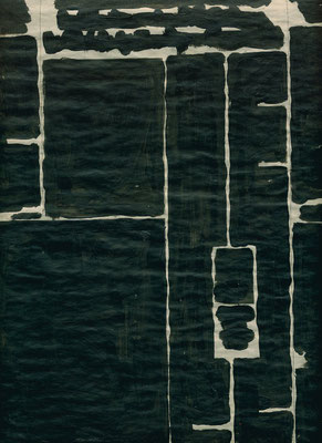"Un jour en noir" p.38 huile sur papier "Libération" du 22 avril 2002 40x28cm.