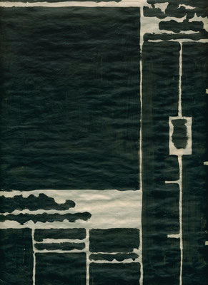 "Un jour en noir" p.13 huile sur papier "Libération" du 22 avril 2002 40x28cm. 