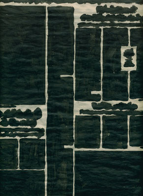 "Un jour en noir" p.9 huile sur papier "Libération" du 22 avril 2002 40x28cm. 