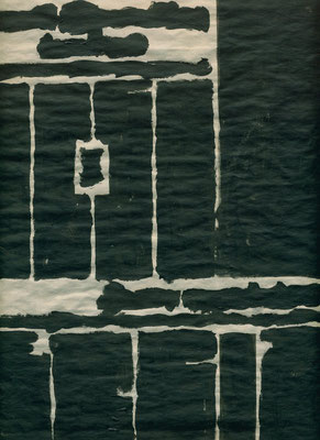 "Un jour en noir" p.12 huile sur papier "Libération" du 22 avril 2002 40x28cm. 