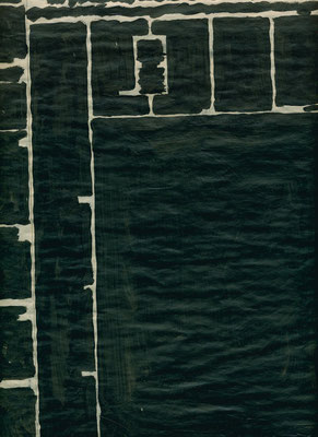 "Un jour en noir" p.23 huile sur papier "Libération" du 22 avril 2002 40x28cm.