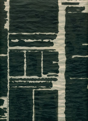 "Un jour en noir" p.39 huile sur papier "Libération" du 22 avril 2002 40x28cm.