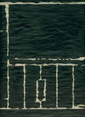 "Un jour en noir" p.6 huile sur papier "Libération" du 22 avril 2002 40x28cm. 