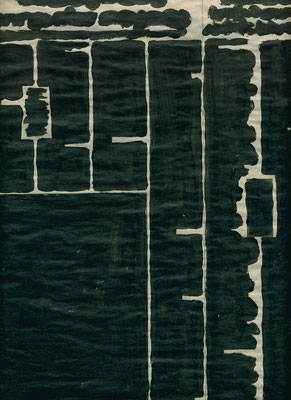 "Un jour en noir" p.26 huile sur papier "Libération" du 22 avril 2002 40x28cm.