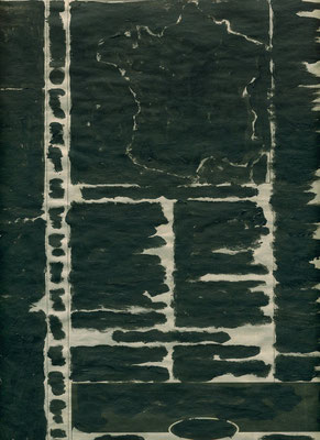 "Un jour en noir" p.41 huile sur papier "Libération" du 22 avril 2002 40x28cm.