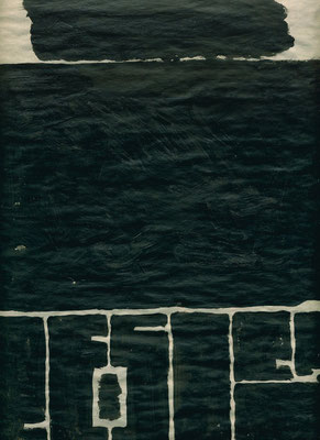 "Un jour en noir" p.32 huile sur papier "Libération" du 22 avril 2002 40x28cm.