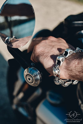 shooting biker