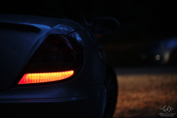 séance photo voiture nuit slk mercedes