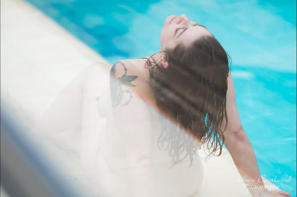 séance photo dans une piscine