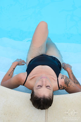 Séance photo dans la piscine