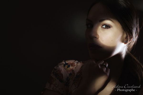 photo portrait original avec un projecteur