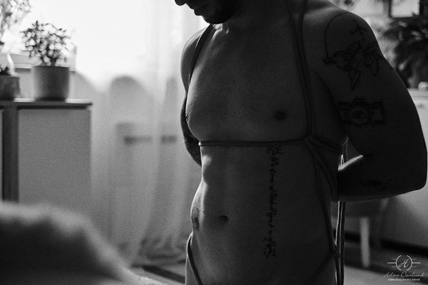 séance photo de shibari pour homme