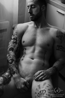 portrait noir et blanc pour homme