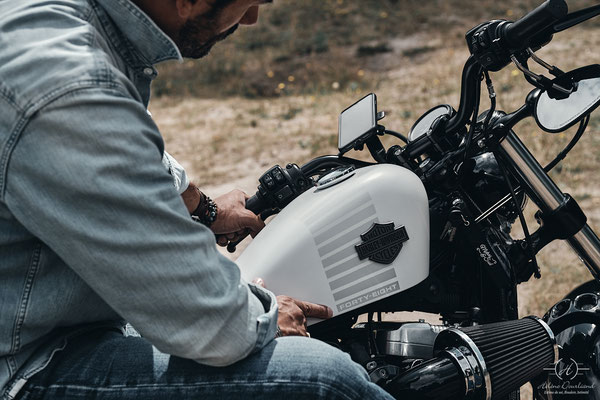 shooting photo moto harley davidson