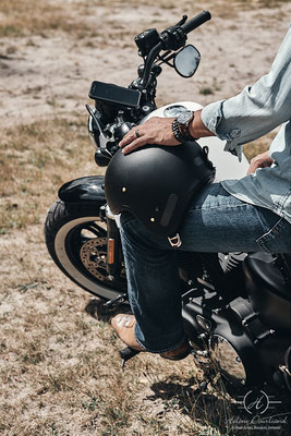 séance photo biker en pleine nature