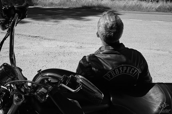 shooting biker