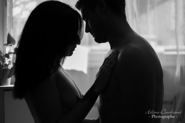 séance photo couple en boudoir