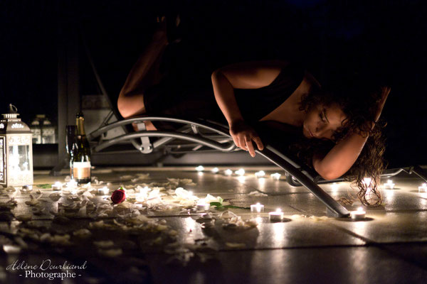 idée shooting photo femme avec des bougies