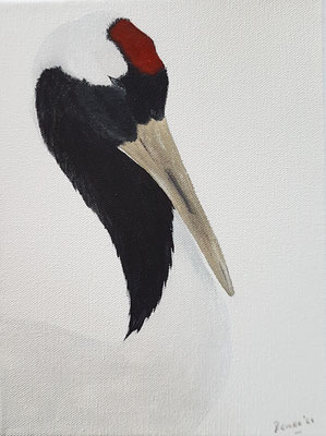 Japanse kraanvogel 2, 2022  18x23,5 In privëbezit