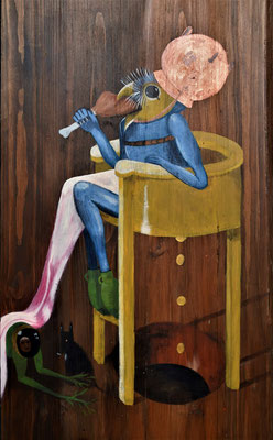 'Duivelse Kakstoel' uit 'Tuin der Lusten' van Jeroen Bosch, 2016  45x95