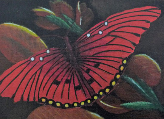 Vlinder rood 2020  13x18