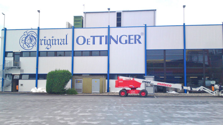 Fassadenbeschriftung Oettinger Brauerei Gotha