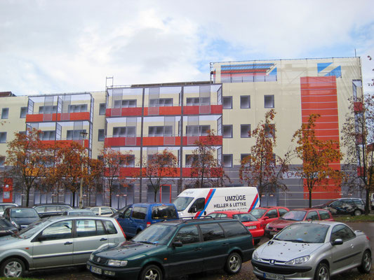 Einhüllung Gebäude Bürgeraue Gotha
